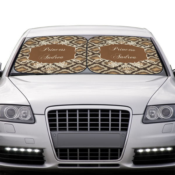 Snake Skin Car Sun Shades - IN CONTEXT