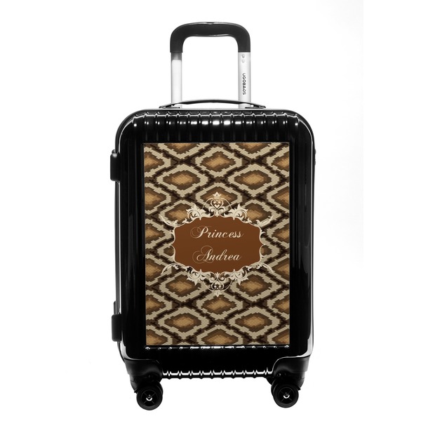 Custom Snake Skin Carry On Hard Shell Suitcase (Personalized)