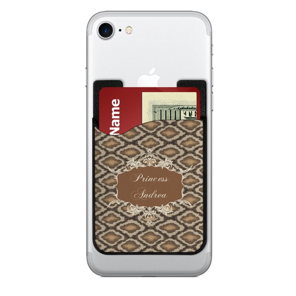 Custom Snake Skin 2-in-1 Cell Phone Credit Card Holder & Screen Cleaner (Personalized)