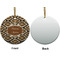 Snake Skin Ceramic Flat Ornament - Circle Front & Back (APPROVAL)