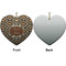 Snake Skin Ceramic Flat Ornament - Heart Front & Back (APPROVAL)