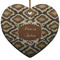 Snake Skin Heart Ceramic Ornament w/ Name or Text