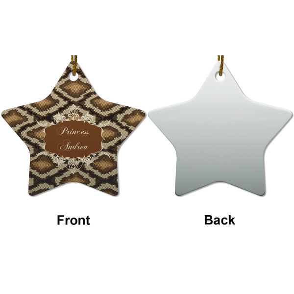 Snake Skin Ceramic Flat Ornament - Star Front & Back (APPROVAL)