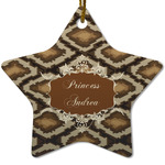 Snake Skin Star Ceramic Ornament w/ Name or Text