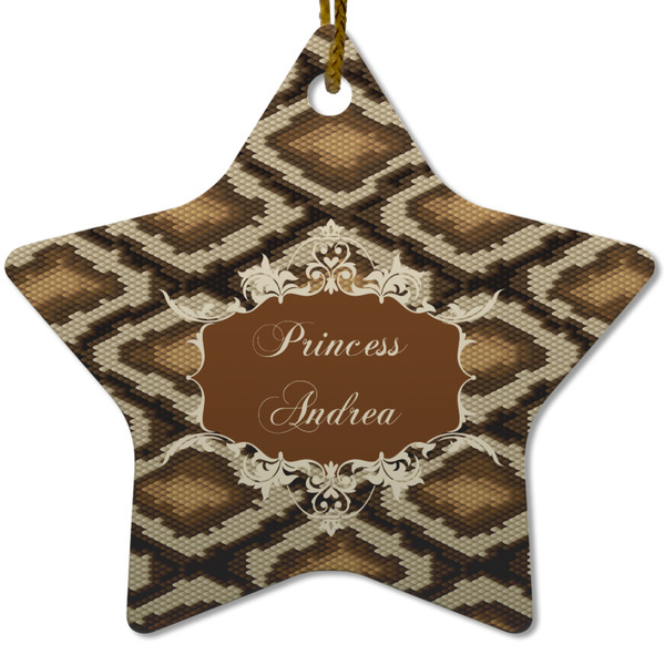 Snake Skin Ceramic Flat Ornament - Star (Front)