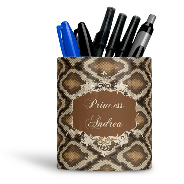 Custom Snake Skin Ceramic Pen Holder