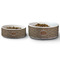 Snake Skin Ceramic Dog Bowls - Size Comparison