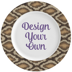 Snake Skin Ceramic Dinner Plates (Set of 4) (Personalized)