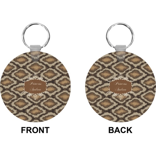 Snake Skin Circle Keychain (Front + Back)