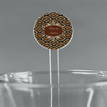 Snake Skin 5.5" Round Plastic Stir Sticks - Clear (Personalized)