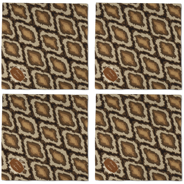 Snake Skin Cloth Napkins - Personalized Dinner (APPROVAL) Set of 4