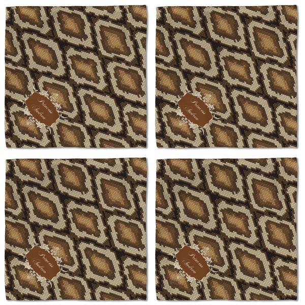 Snake Skin Cloth Napkins - Personalized Lunch (APPROVAL) Set of 4