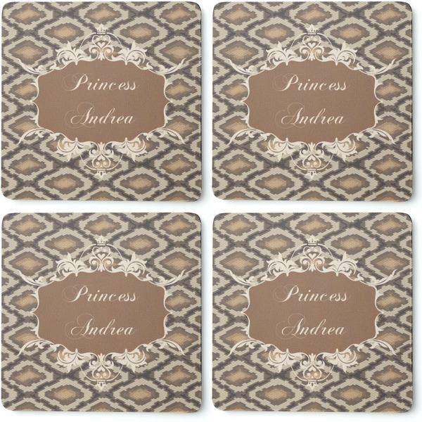 Snake Skin Coaster Rubber Back - Apvl