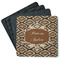 Snake Skin Square Rubber Backed Coasters - Set of 4 (Personalized)