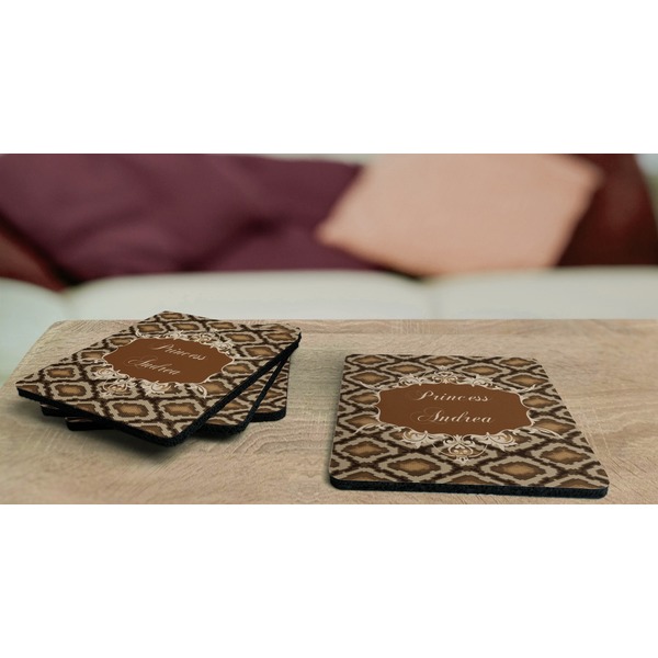 Snake Skin Coaster Rubber Back - On Coffee Table