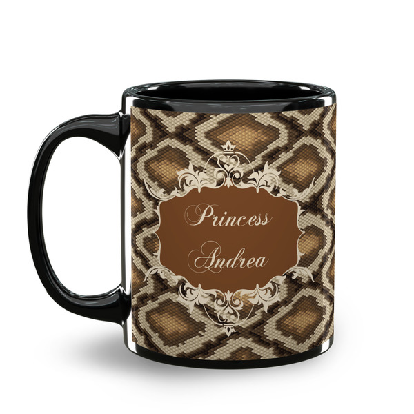 Snake Skin Coffee Mug - 11 oz - Black