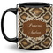 Snake Skin Coffee Mug - 11 oz - Full- Black