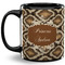 Snake Skin 11 Oz Coffee Mug - Black (Personalized)