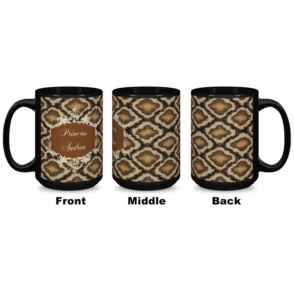 Snake Skin Coffee Mug - 15 oz - Black APPROVAL
