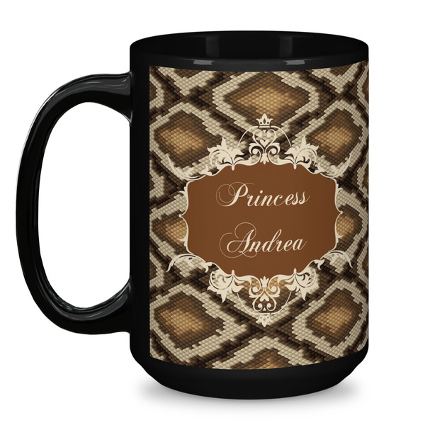 Snake Skin Coffee Mug - 15 oz - Black