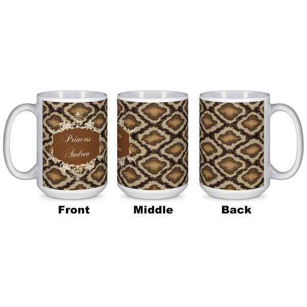 Snake Skin Coffee Mug - 15 oz - White APPROVAL