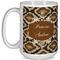 Snake Skin 15 Oz Coffee Mug - White (Personalized)