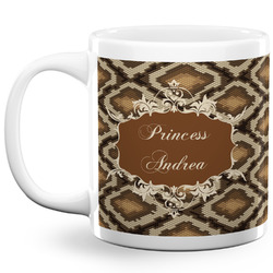 Snake Skin 20 Oz Coffee Mug - White (Personalized)