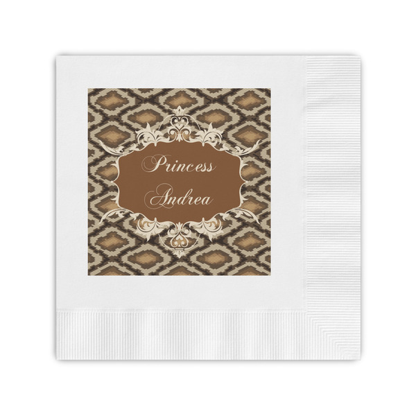 Custom Snake Skin Coined Cocktail Napkins (Personalized)