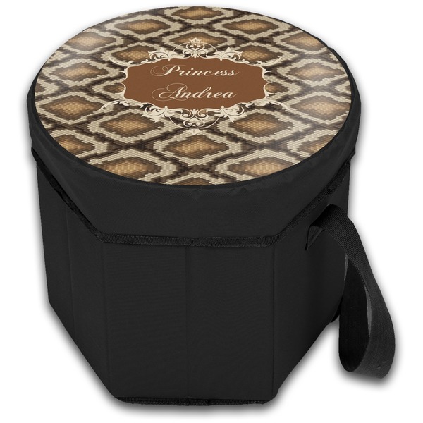 Snake Skin Collapsible Personalized Cooler & Seat (Closed)