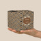 Snake Skin Cube Favor Gift Box - On Hand - Scale View