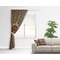 Snake Skin Curtain With Window and Rod - in Room Matching Pillow