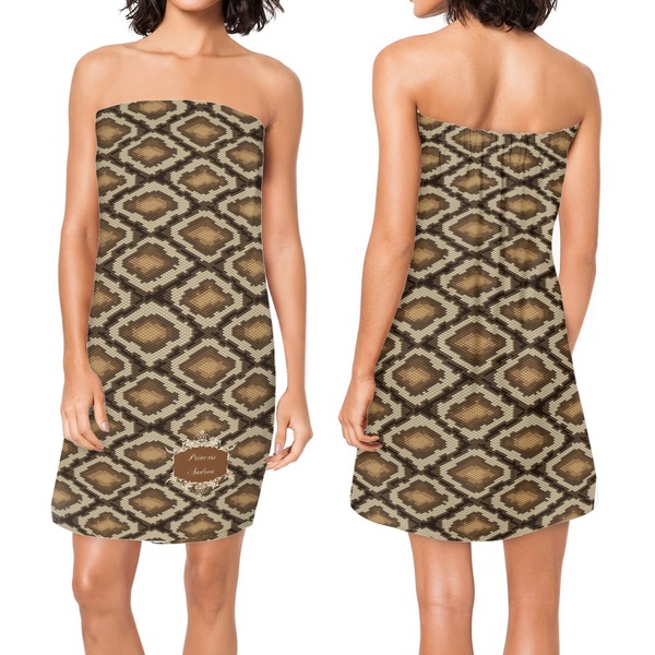 Snake Skin Custom Bath Wrap - Front & Back View