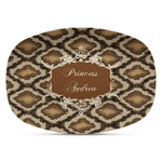 Snake Skin Plastic Platter - Microwave & Oven Safe Composite Polymer (Personalized)