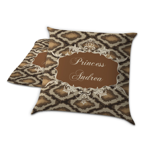 Snake Skin Decorative Pillow Case - TWO