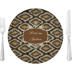 Snake Skin 10" Glass Lunch / Dinner Plates - Single or Set (Personalized)