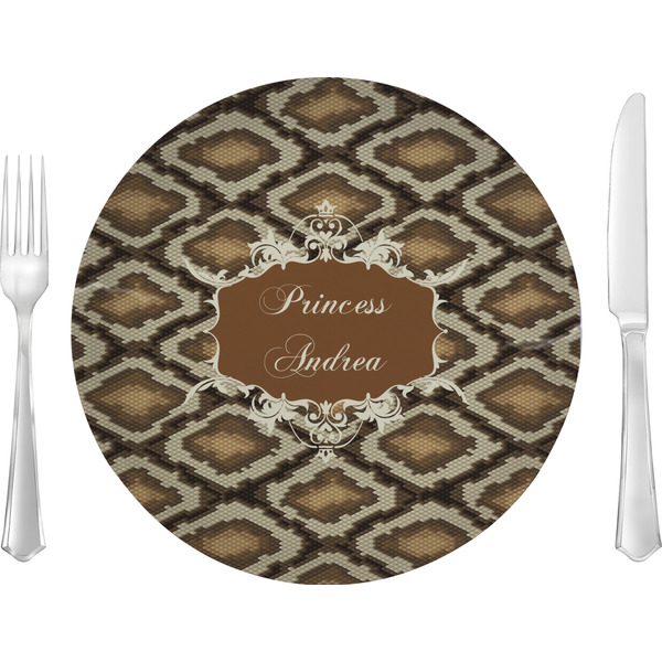 Custom Snake Skin Glass Lunch / Dinner Plate 10" (Personalized)