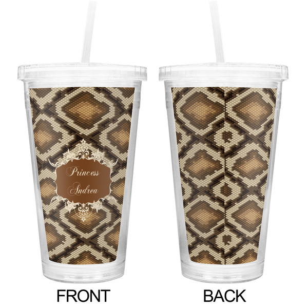 Snake Skin Double Wall Tumbler with Straw - Approval