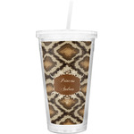 Snake Skin Double Wall Tumbler with Straw (Personalized)