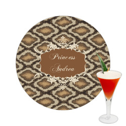 Snake Skin Printed Drink Topper -  2.5" (Personalized)