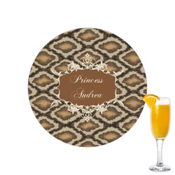 Snake Skin Printed Drink Topper - 2.15" (Personalized)