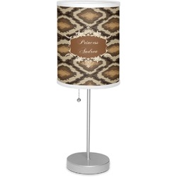 Snake Skin 7" Drum Lamp with Shade Linen (Personalized)