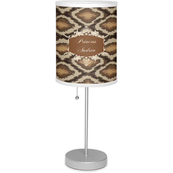 Custom Snake Skin 7" Drum Lamp with Shade (Personalized)