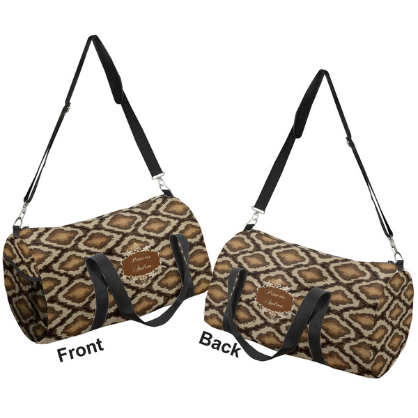 Snake Skin Duffle bag small front and back sides