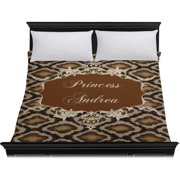 Snake Skin Duvet Cover - King - On Bed - No Prop
