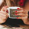 Snake Skin Espresso Cup - 6oz (Double Shot) LIFESTYLE (Woman hands cropped)