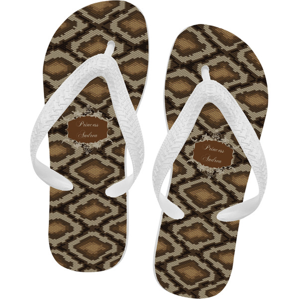 Custom Snake Skin Flip Flops - XSmall (Personalized)