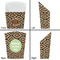 Snake Skin French Fry Favor Box - Front & Back View