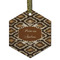 Snake Skin Frosted Glass Ornament - Hexagon