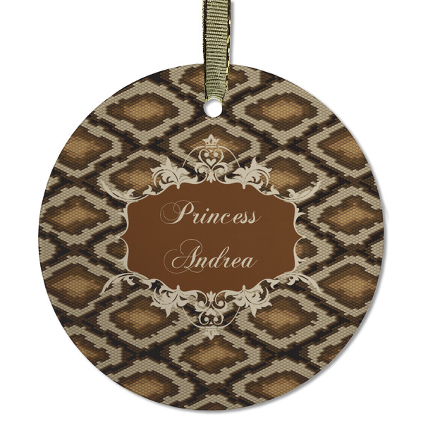 Snake Skin Frosted Glass Ornament - Round