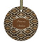Snake Skin Frosted Glass Ornament - Round